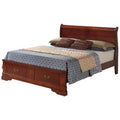 Cherry Storage Sleigh Bed with 2 Drawers B606408