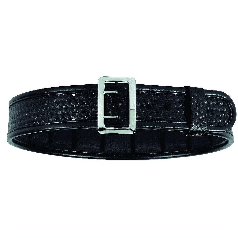 Black Sam Browne Belt with Brass Buckle Size 36 J488087