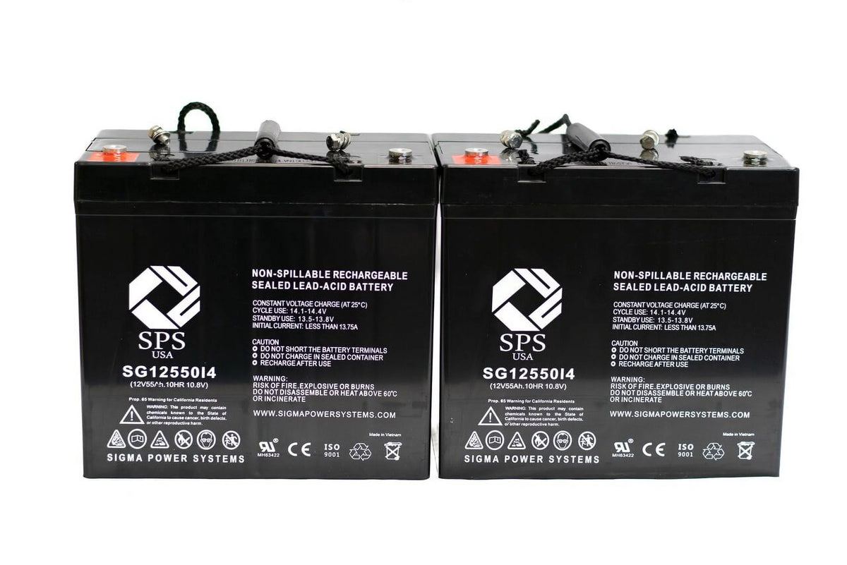 12V 55 Ah Replacement Battery 2 Pack P4562