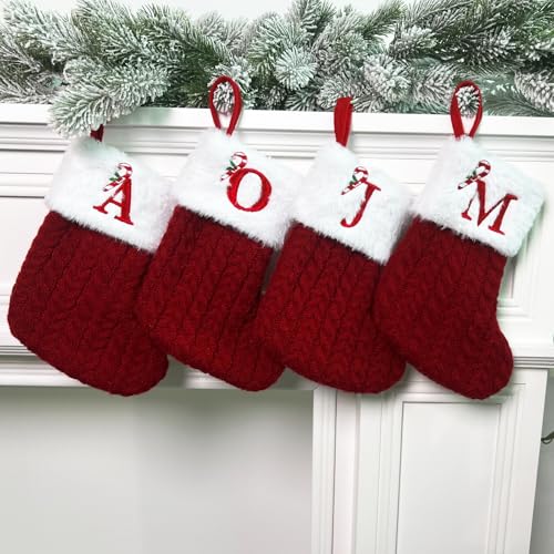 8 Inches Mini Embroidered Plush Knitted Christmas Stocking G97808