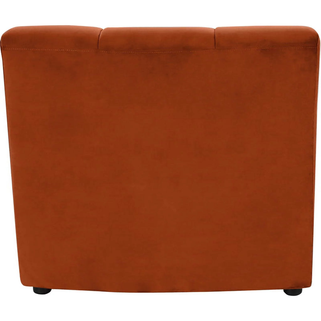 Cognac Velvet Upholstered Modular Chair S86466
