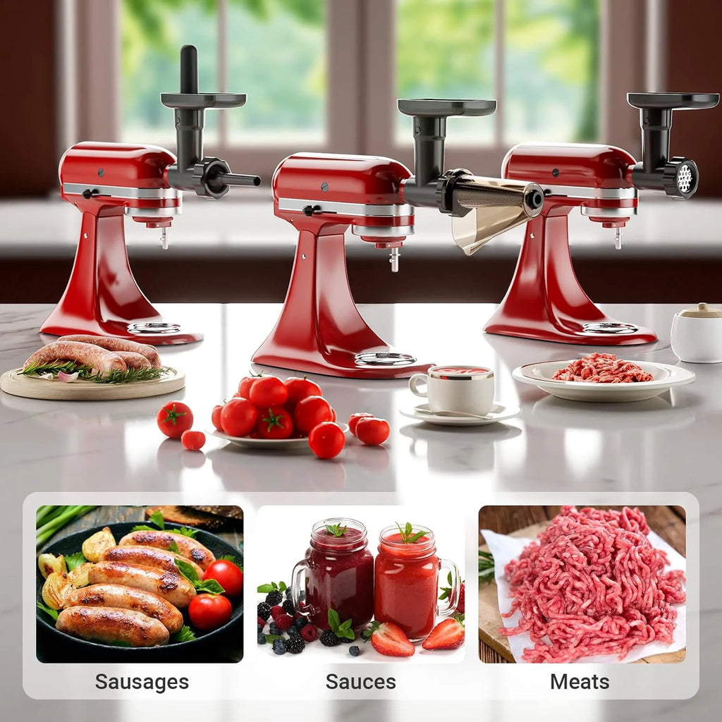 Juicer Attachment with Meat Grinder Accessories Set for Stand Mixer B268