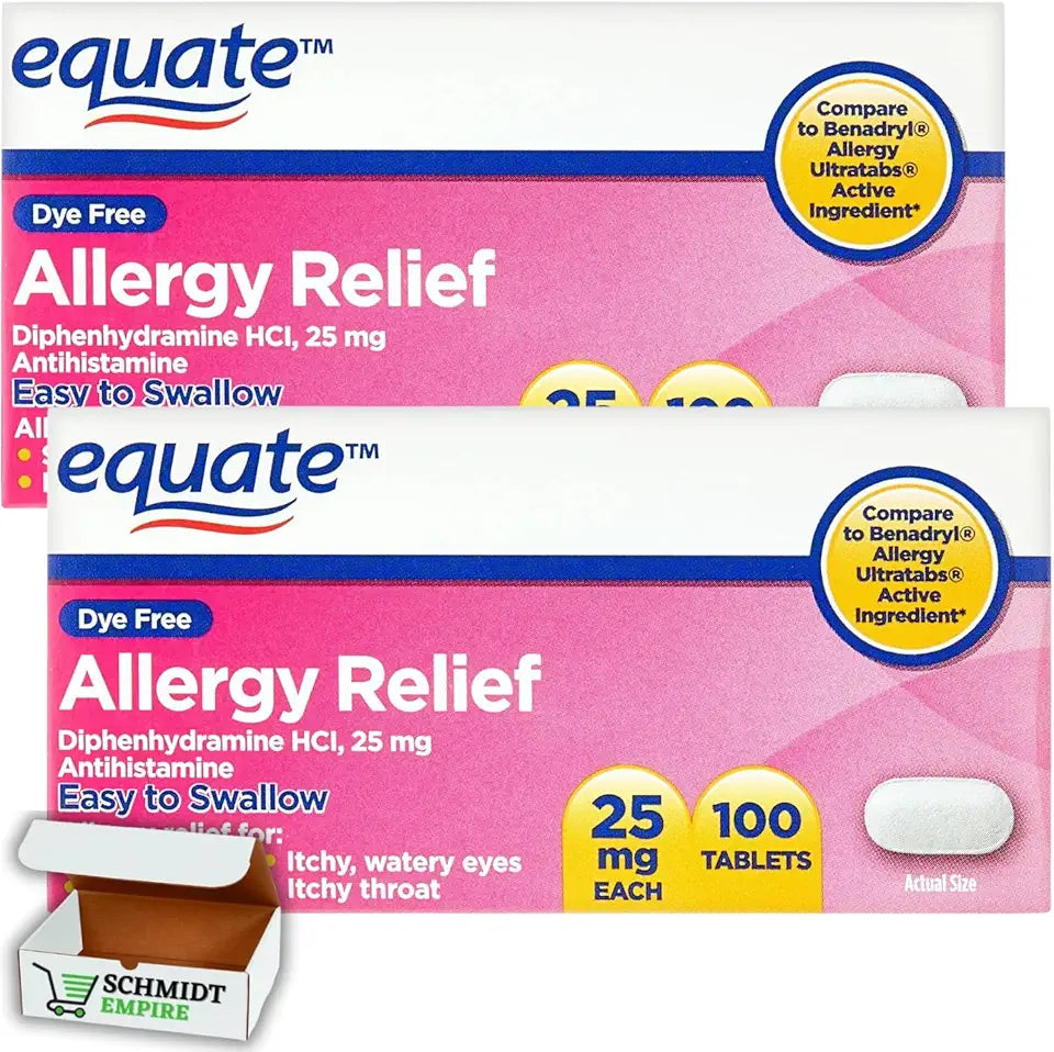Dye-Free Allergy Relief 25 mg Tablets Pack of 2 E727918