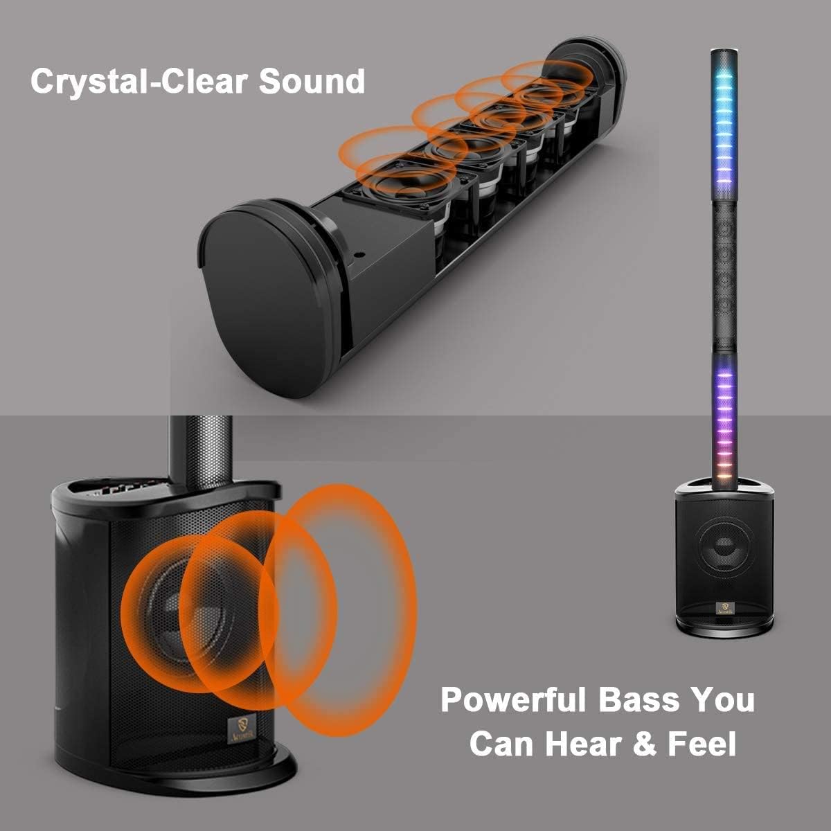Portable Line Array Column Speaker with 8 Inch Subwoofer X2857