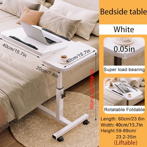 Height Adjustable Overbed Bedside Table with Tilting Panel N492