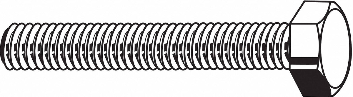 M7-1.00 Steel Hex Head Cap Screw Class 8.8 45mmL Zinc Plated 100 Pk D259374