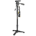 Aluminum Monopod with 2-Way Pan Head, 8.8 lbs Capacity, 64 inch Height, Black/Gray C814307