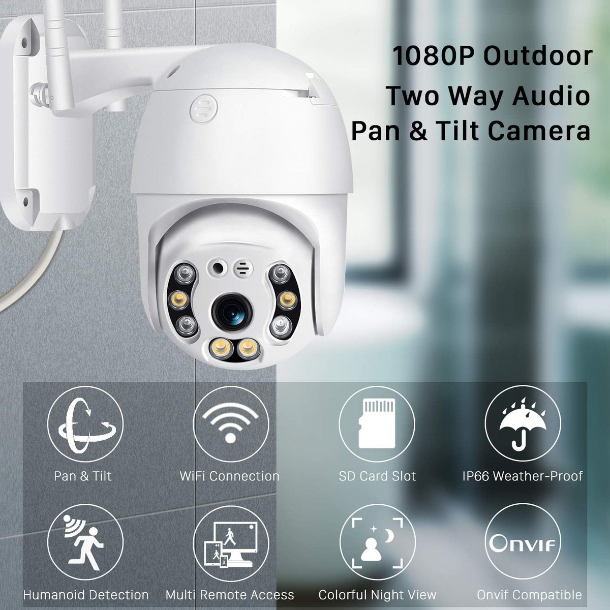 1080P WiFi Outdoor Security Camera W404
