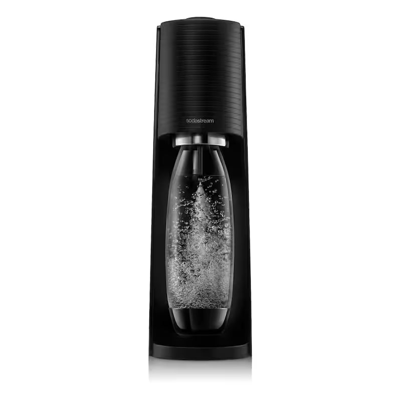 Black Soda Machine and Sparkling Water Maker Kit T482