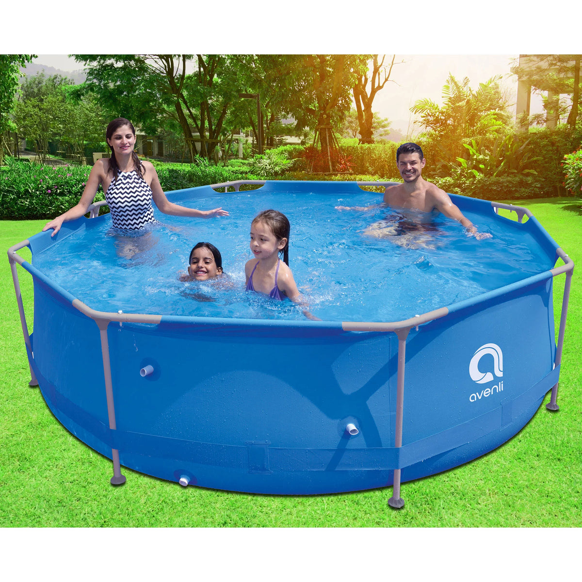 9ft x 30in Round Frame Swimming Pool Y547