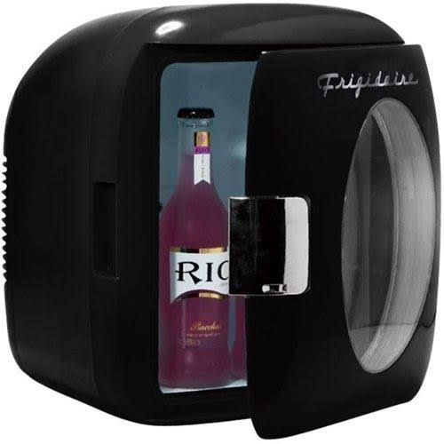 Portable Retro 12-Can Mini Fridge Black T3798