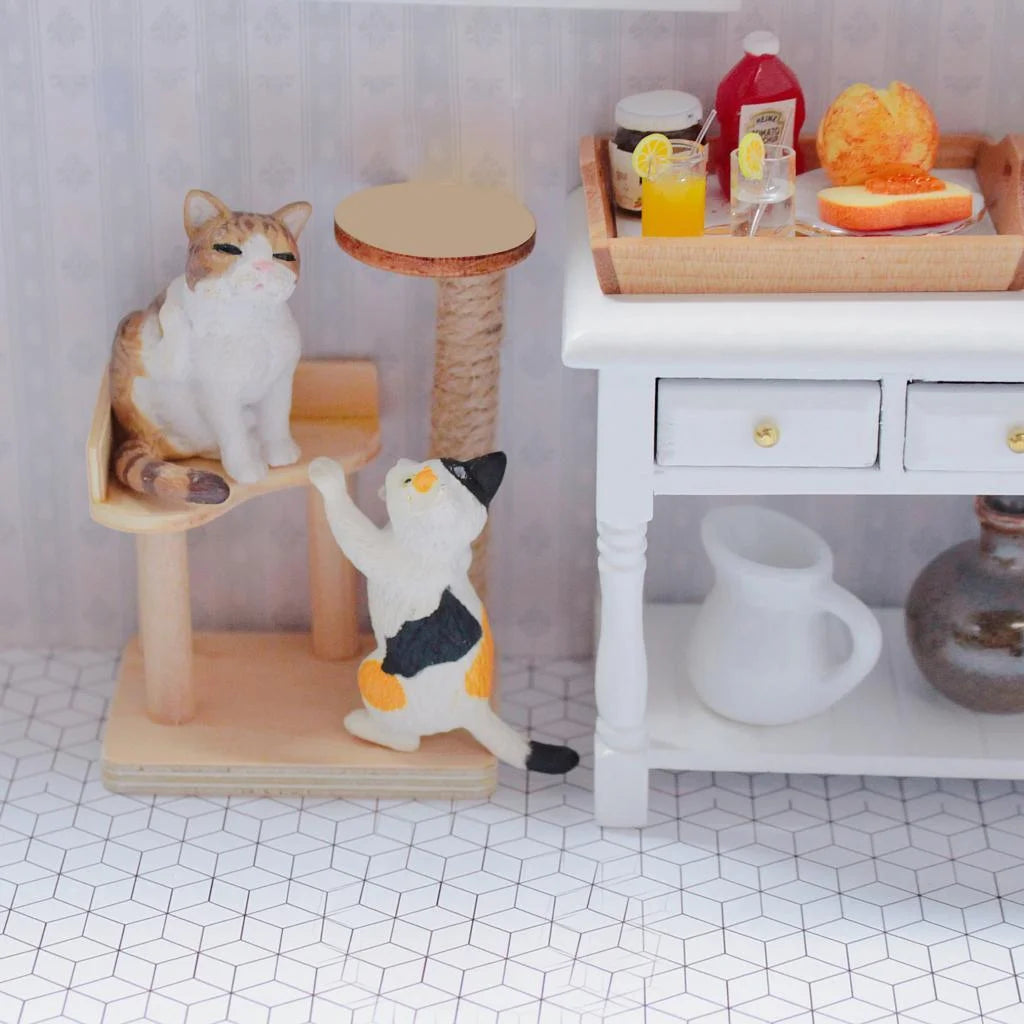 Miniature Cat Climbing Dollhouse Furniture G2284