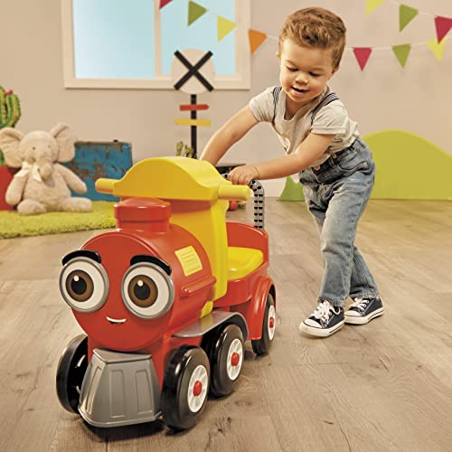 Cozy Train Ride-On with Storage and Working Bell F115