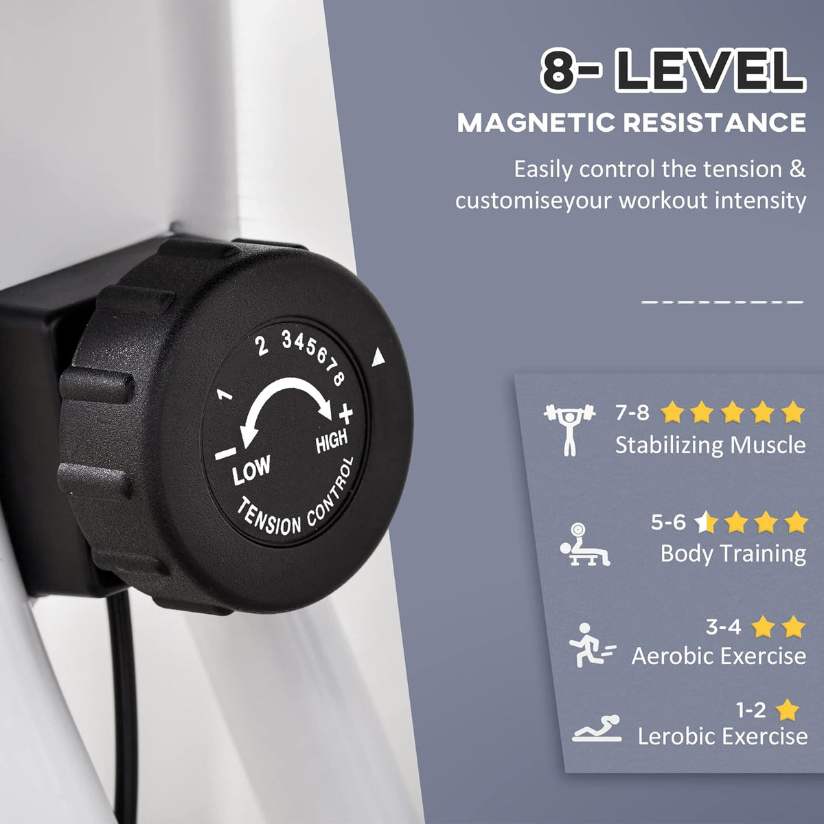 White Stationary Exercise Bike with Adjustable Desktop A27573