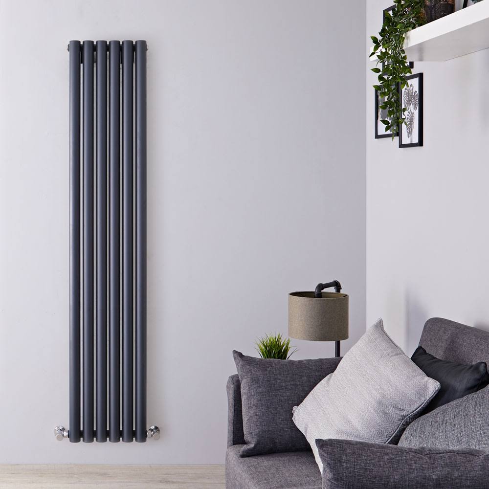 Anthracite Vertical Hot Water Radiator Z170
