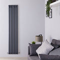 Anthracite Vertical Hot Water Radiator Z170