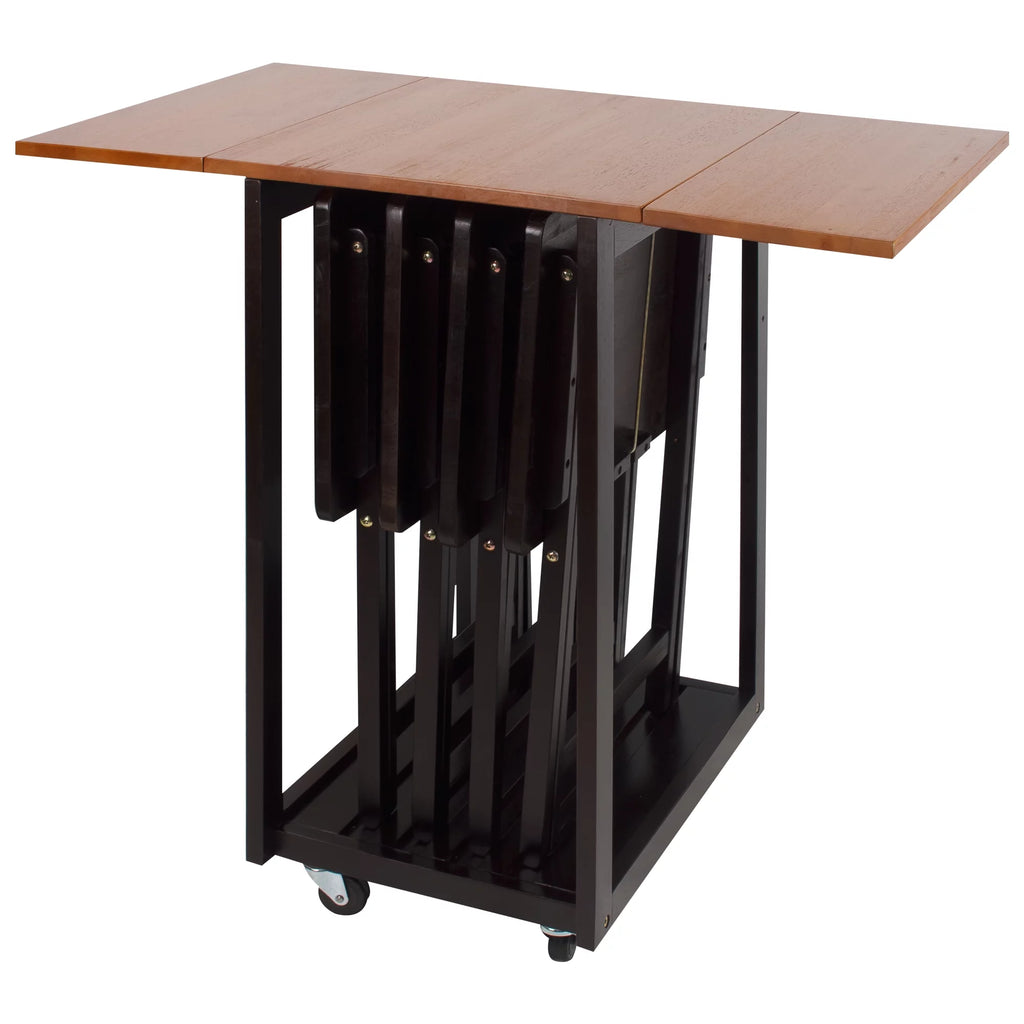 Solid Wood 5-Piece Snack Table Set W3384