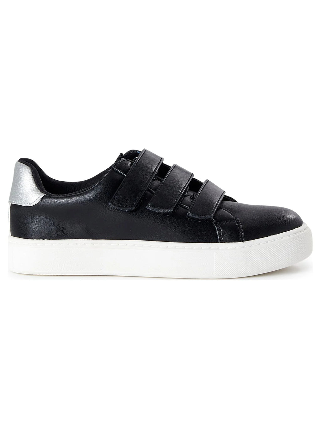Women's Three Strap Velcro Fashion Sneaker W49311