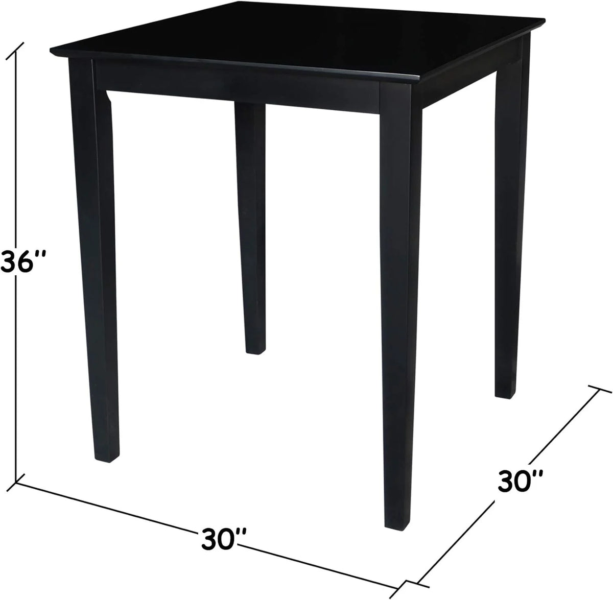 Black Solid Wood Dining Table M547