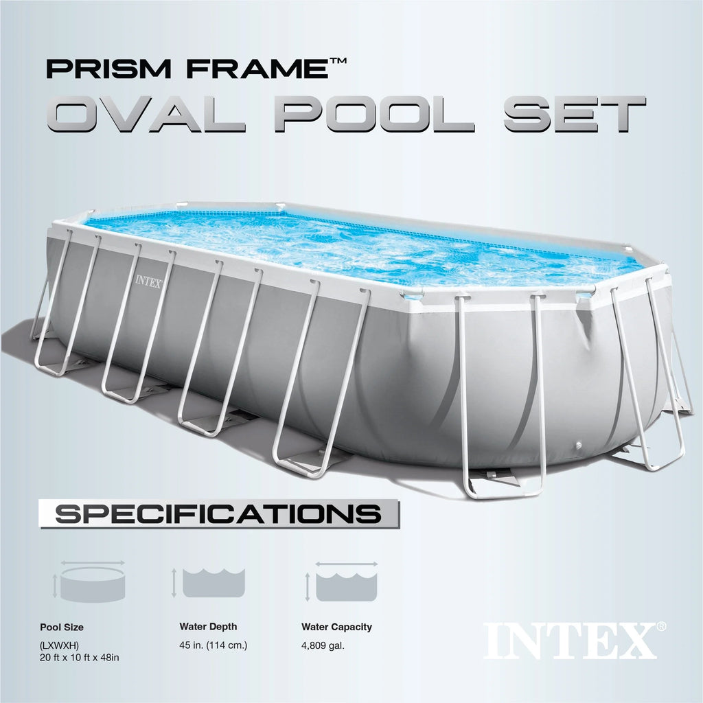 16.5ft x 9ft x 48in Oval Above Ground Pool Set with Pump L223