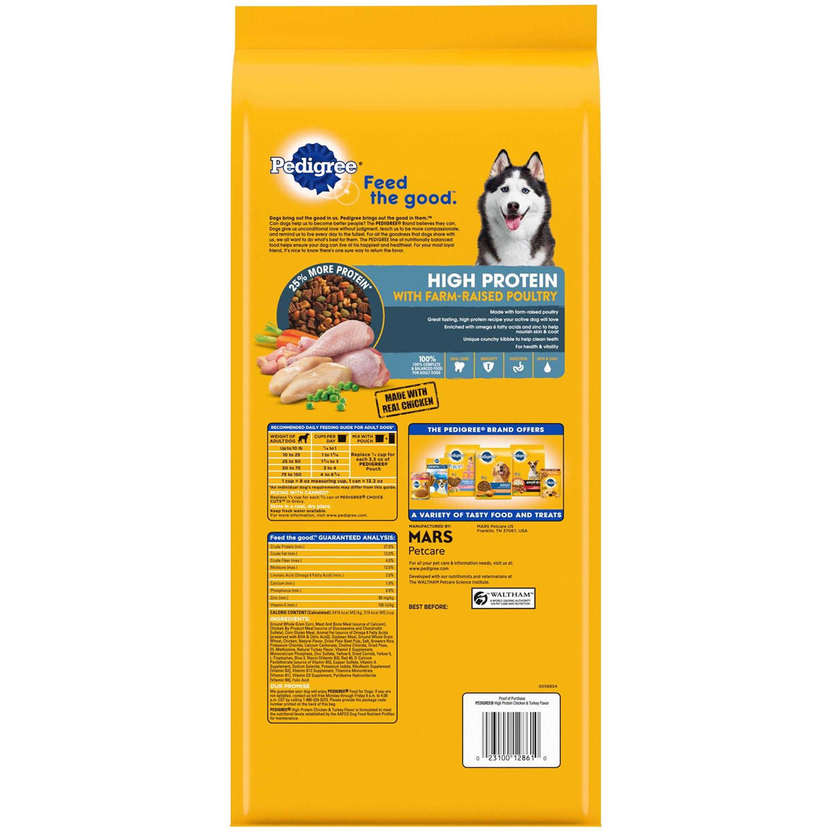 High Protein Adult Dry Dog Food Chicken and Turkey W663