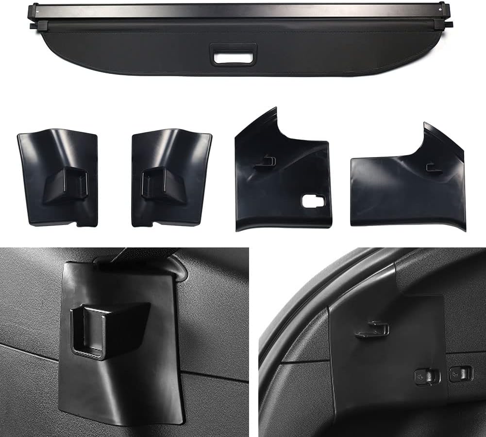 Cargo Cover for Tesla Model Y Rear Trunk Shade Cover Retractable D6973