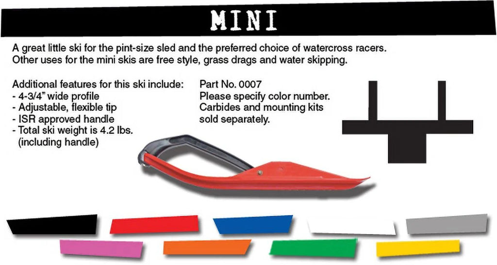 Blue Snowmobile Skis with Black Loops L2891