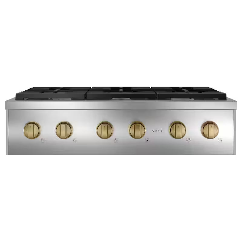 Range and Rangetop Handle and Knob Kit in Brushed Brass C869