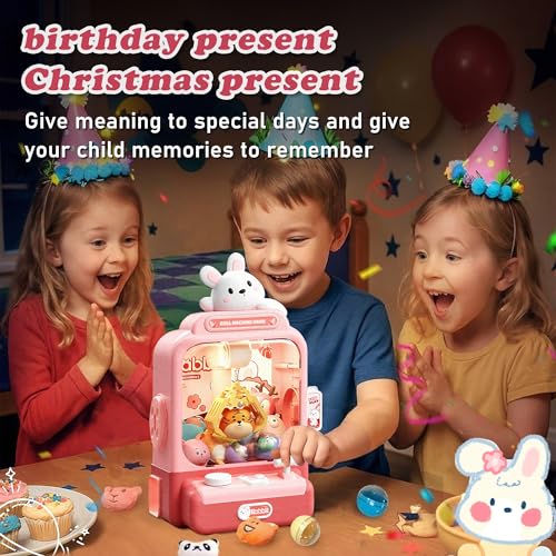 Mini Claw Machine with Music and 10 Plush Toys Q955722