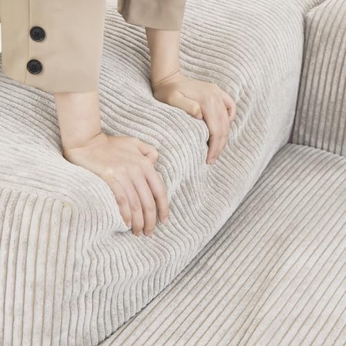 Oversized Corduroy 3 Seater Sectional Sofa I725943