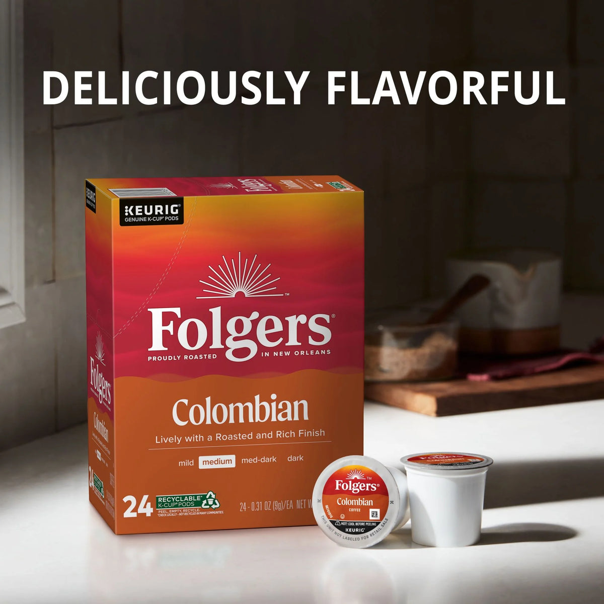 Colombian Coffee, Medium Roast, Keurig K-Cup Pods, 100 Count M178