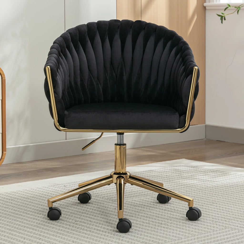 Black Adjustable Velvet Leisure Chair J9445