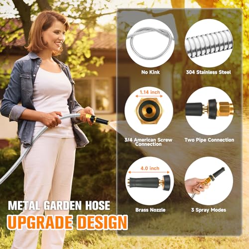100 FT Stainless Steel Expandable Garden Hose S63782