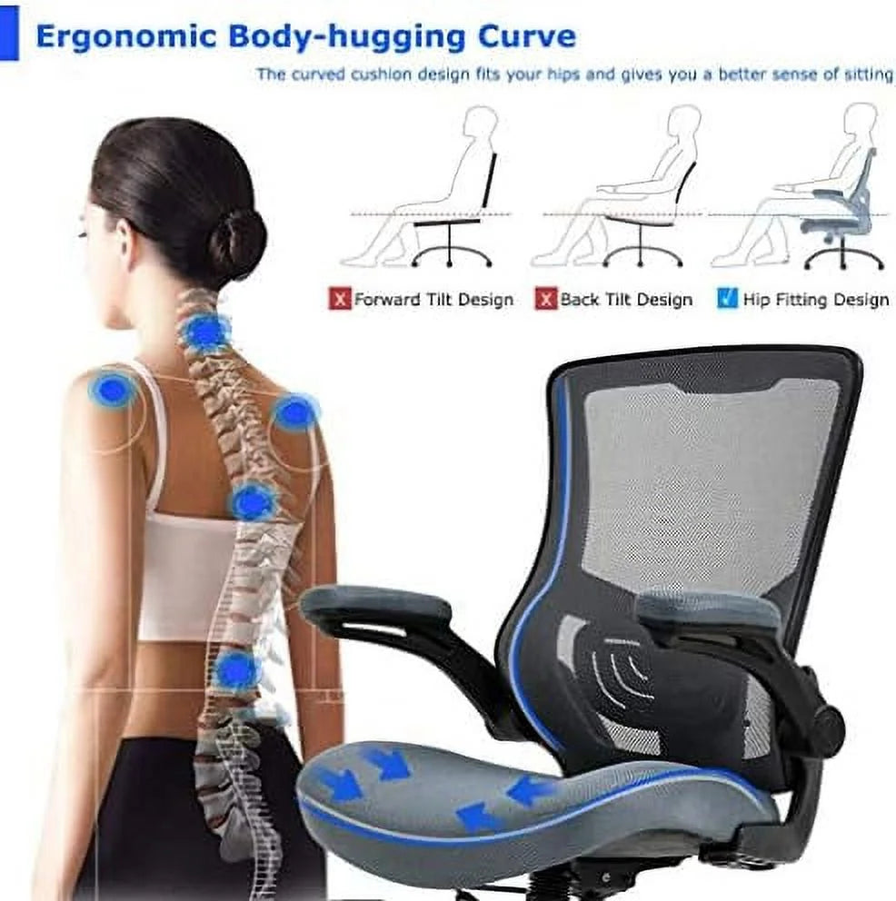 Black Mesh Ergonomic Office Chair with Lumbar Support Q44492