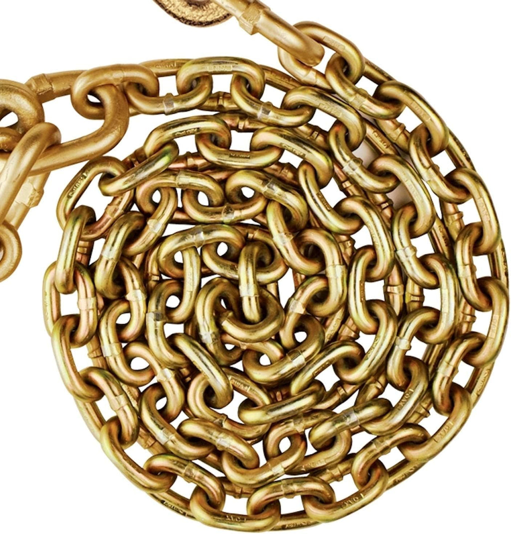 Tow Chain with 8 Inch Forged J Hook, Grade 70, 8 Foot, Pack of 2 A82770