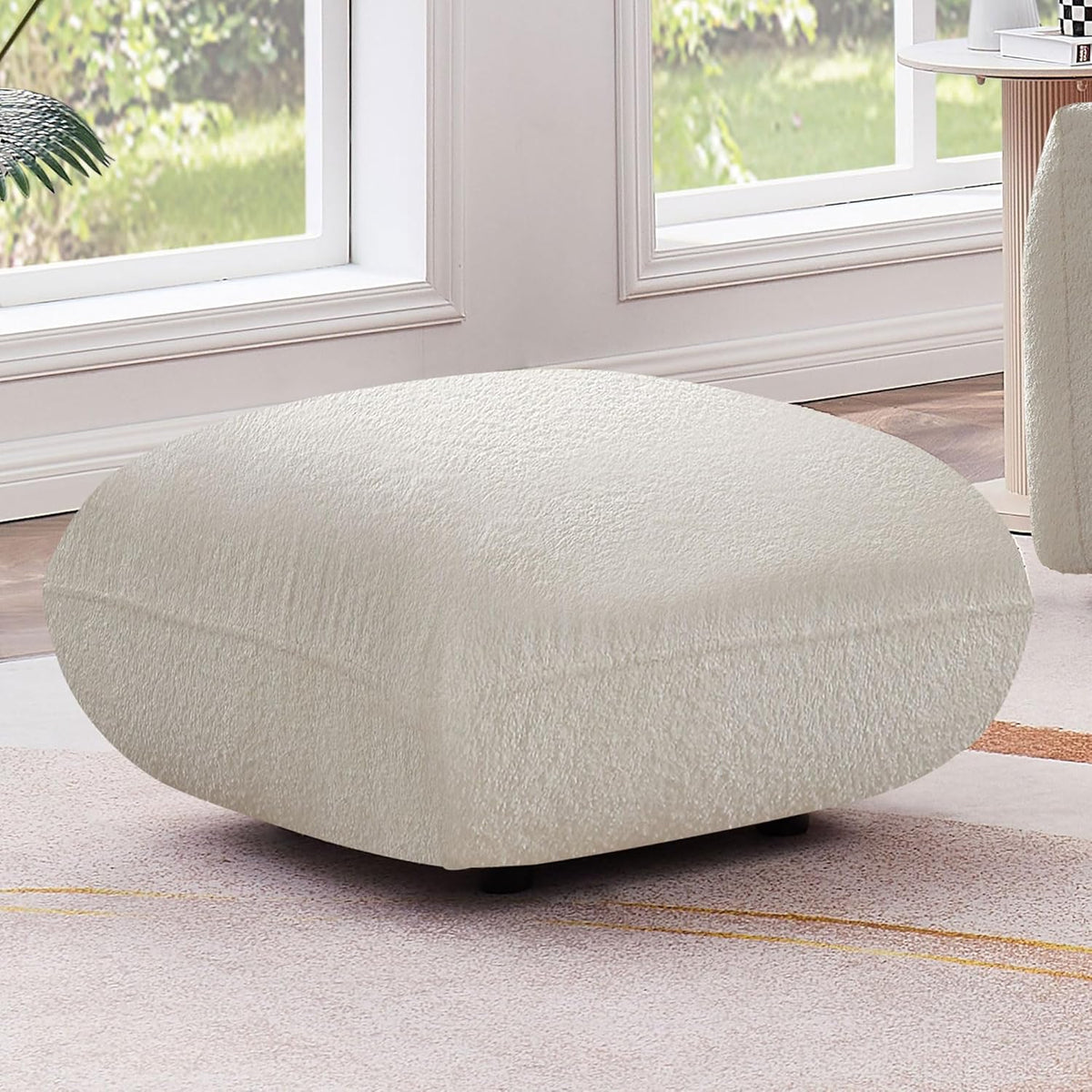 Beige Sectional Sofa with Moveable Ottoman N76054