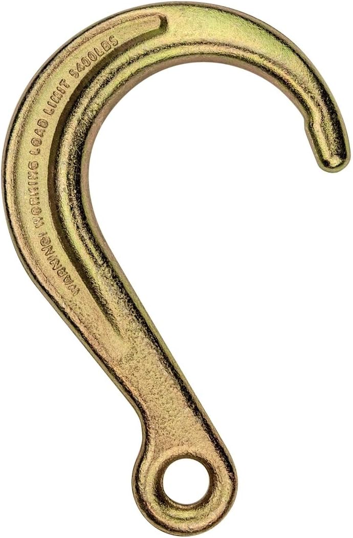 Tow Chain with 8 Inch Forged J Hook, Grade 70, 8 Foot, Pack of 2 A82770
