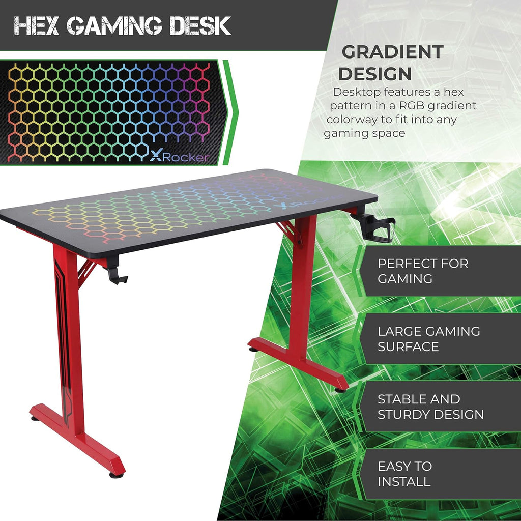 Black/Red Gaming Desk S331