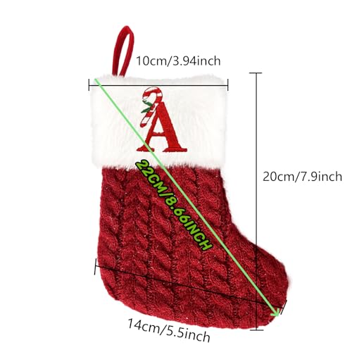 8 Inches Mini Embroidered Plush Knitted Christmas Stocking G97808