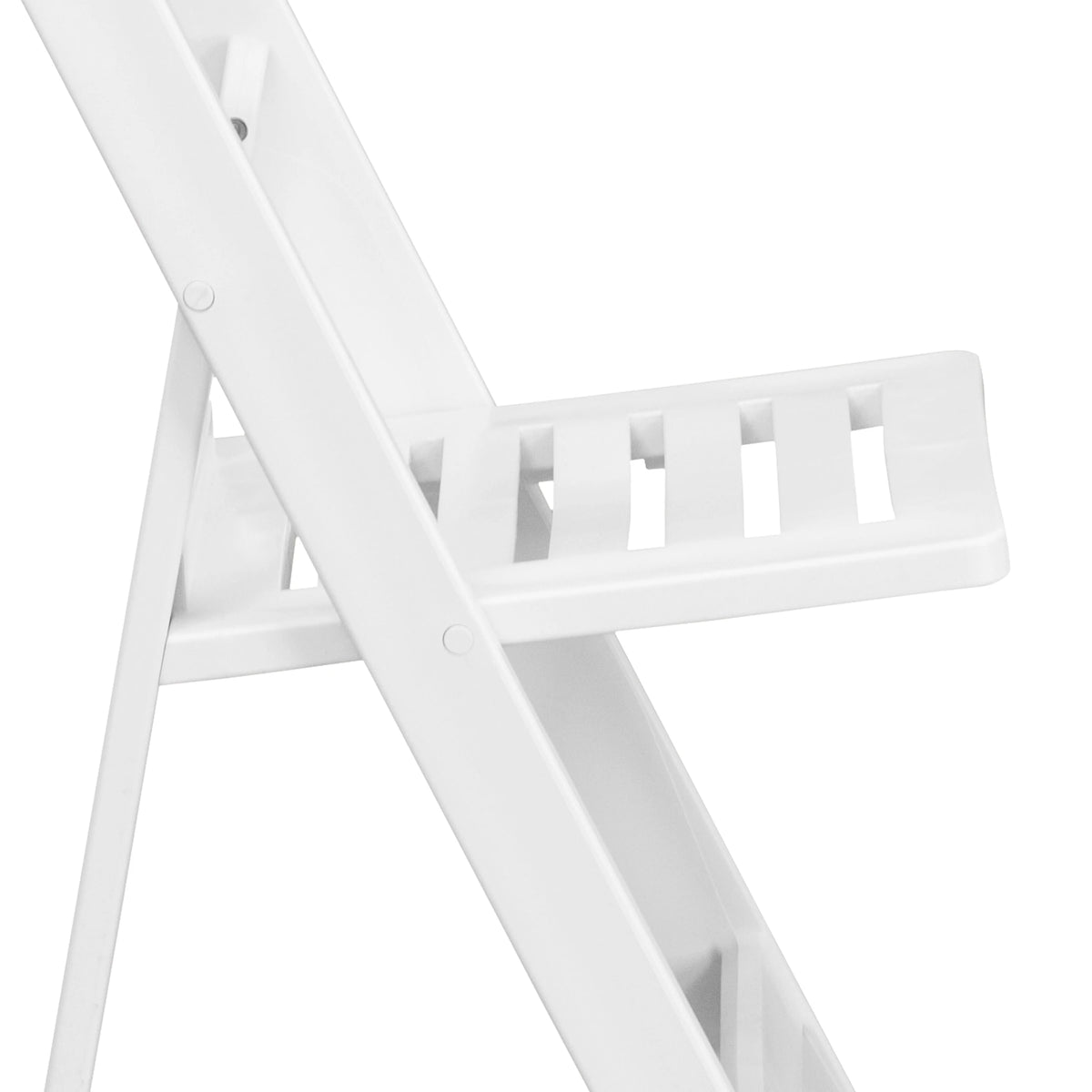 2 Pack 800 lb. Capacity White Resin Folding Chair D890