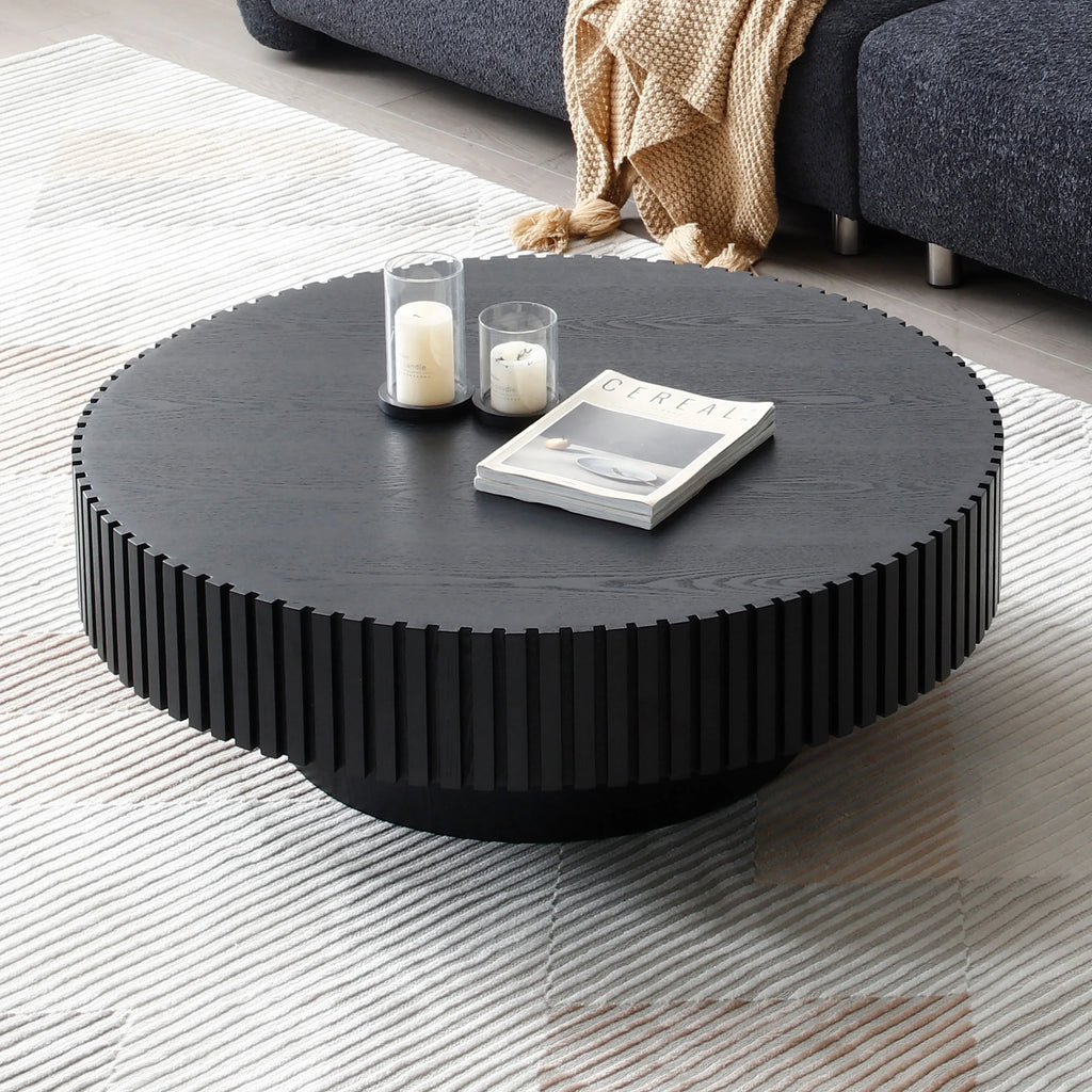 Black MDF Round Coffee Table M43614