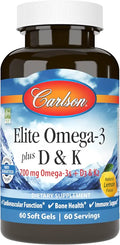 Omega-3 Plus D & K Lemon 60 Softgels E14491