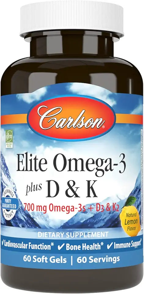 Omega-3 Plus D & K Lemon 60 Softgels E14491