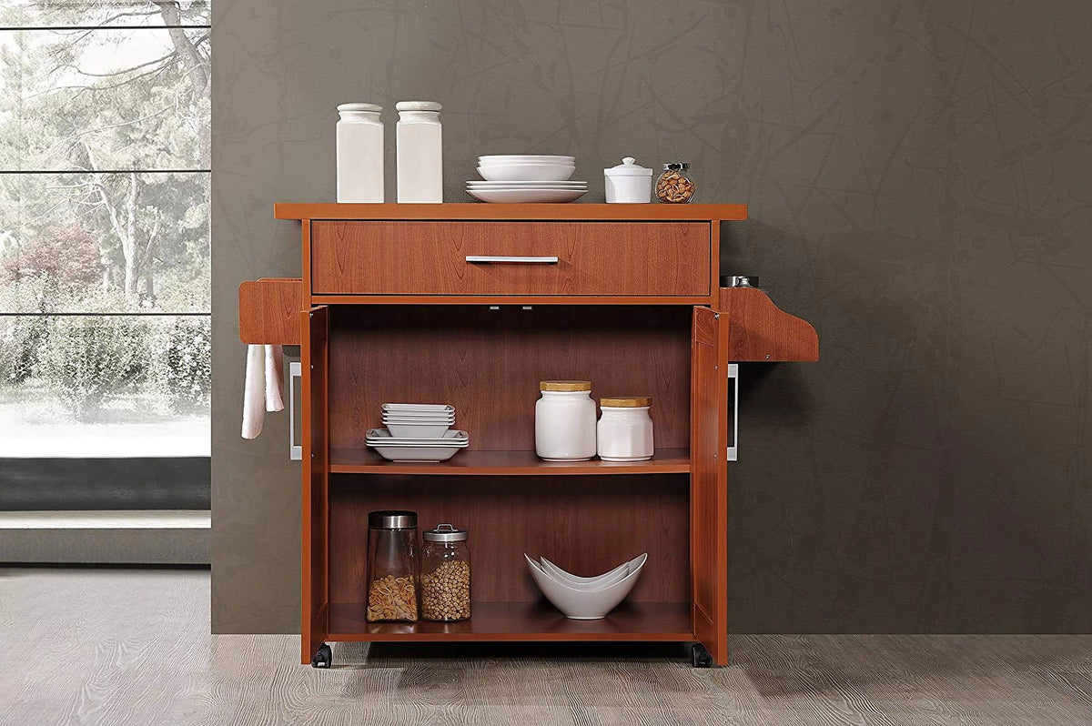 Kitchen Island with Spice Rack and Towel Holder L100