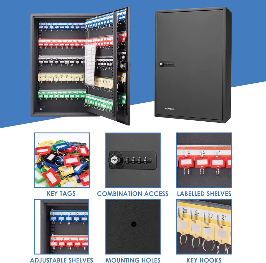 Combination Lock Key Cabinet Lock Box Black D270