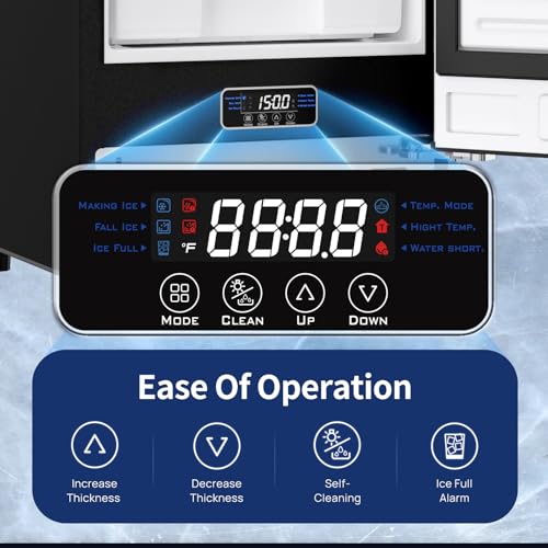 15 Inch Stainless Steel Built-in Freestanding Ice Maker with 30lbs Storage Bin X190