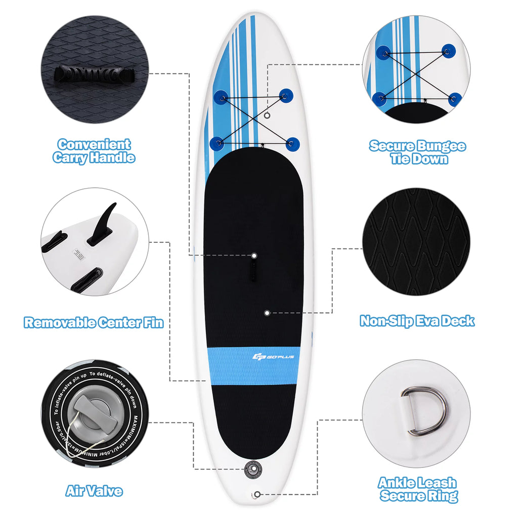 10' Inflatable Stand Up Paddle Board J418