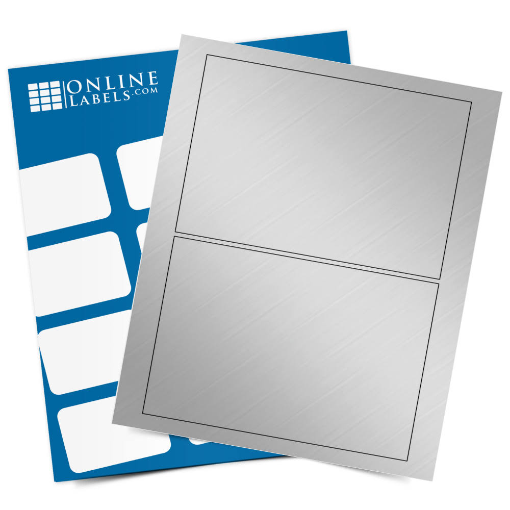 Weatherproof Silver Polyester Shipping Labels F587