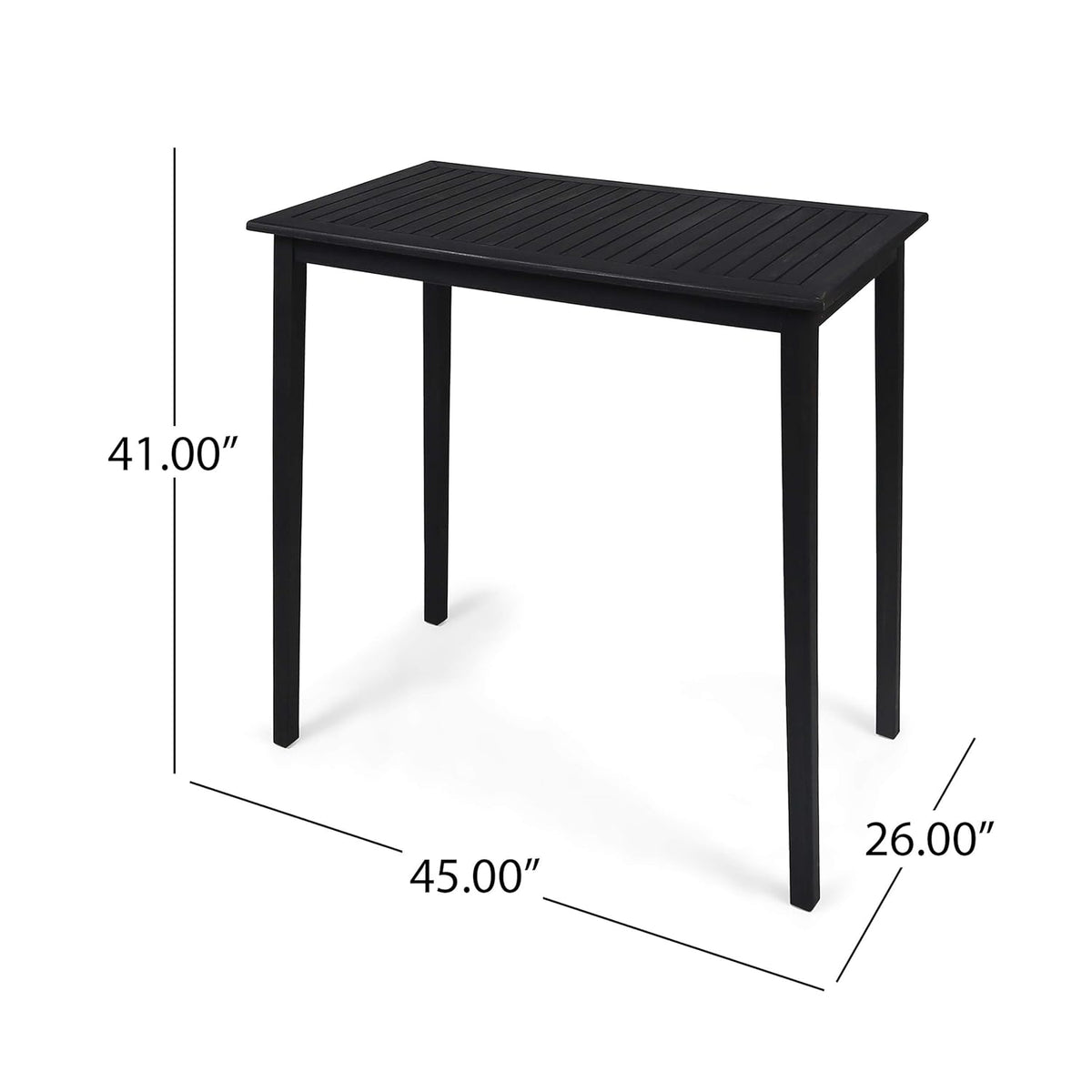 Acacia Wood Rectangle Bar Table T86676
