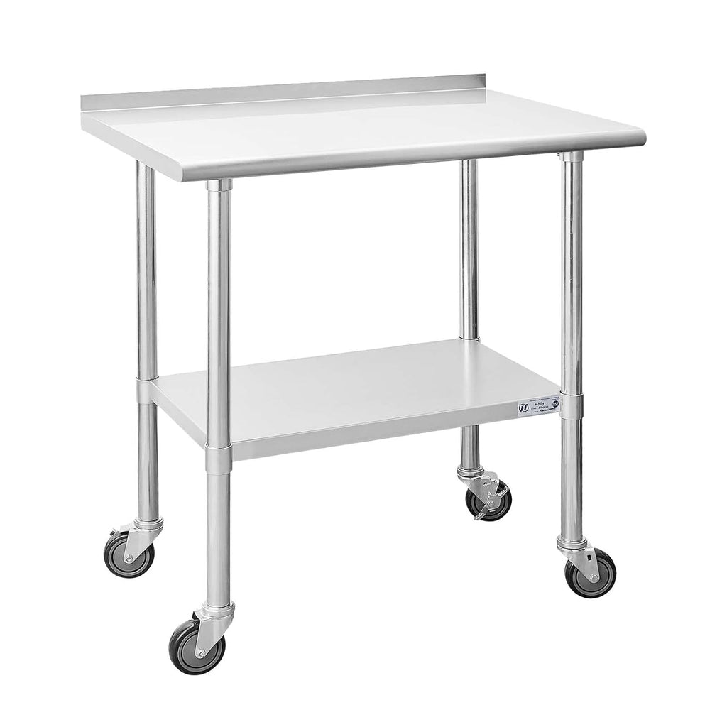 Stainless Steel Table 24 x 48 Inches with Caster Wheels S857510
